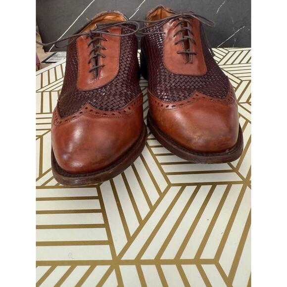 ALLEN EDMONDS Men\'s Hampstead Woven Braided Oxford Brown | Size 10 main image 6